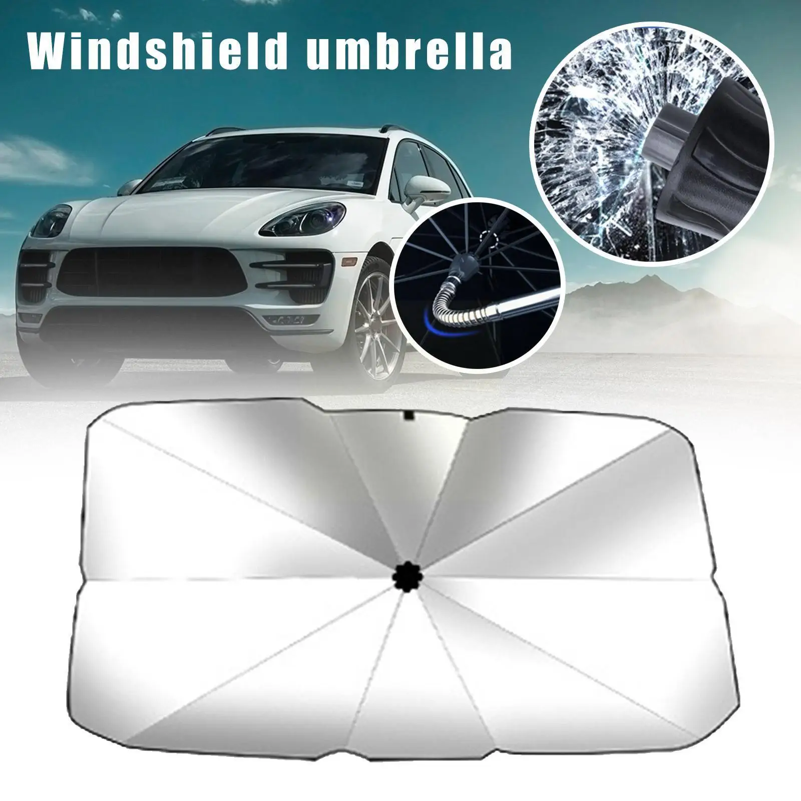 

Car Windshield Sunshade Umbrella Car Window Summer Sun Protection Cloth UV Accessories Heat Car Protection Insulation O7N3