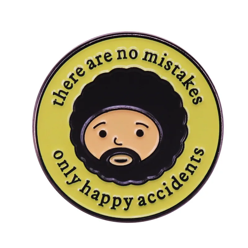 

XM-funny Bob Ruth pins no mistakes only happy accidental brooches interesting badge accessories