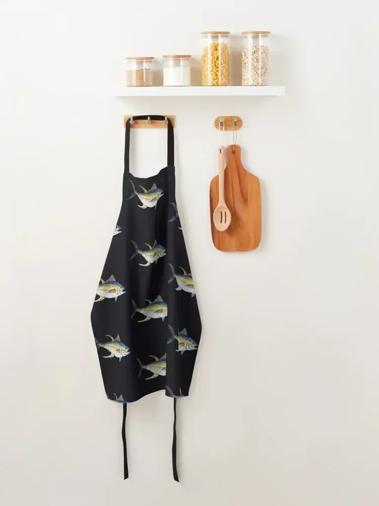 Фартук Yellowfin Tuna Dark Waters японский женский фартук для ресторана на заказ Рождество