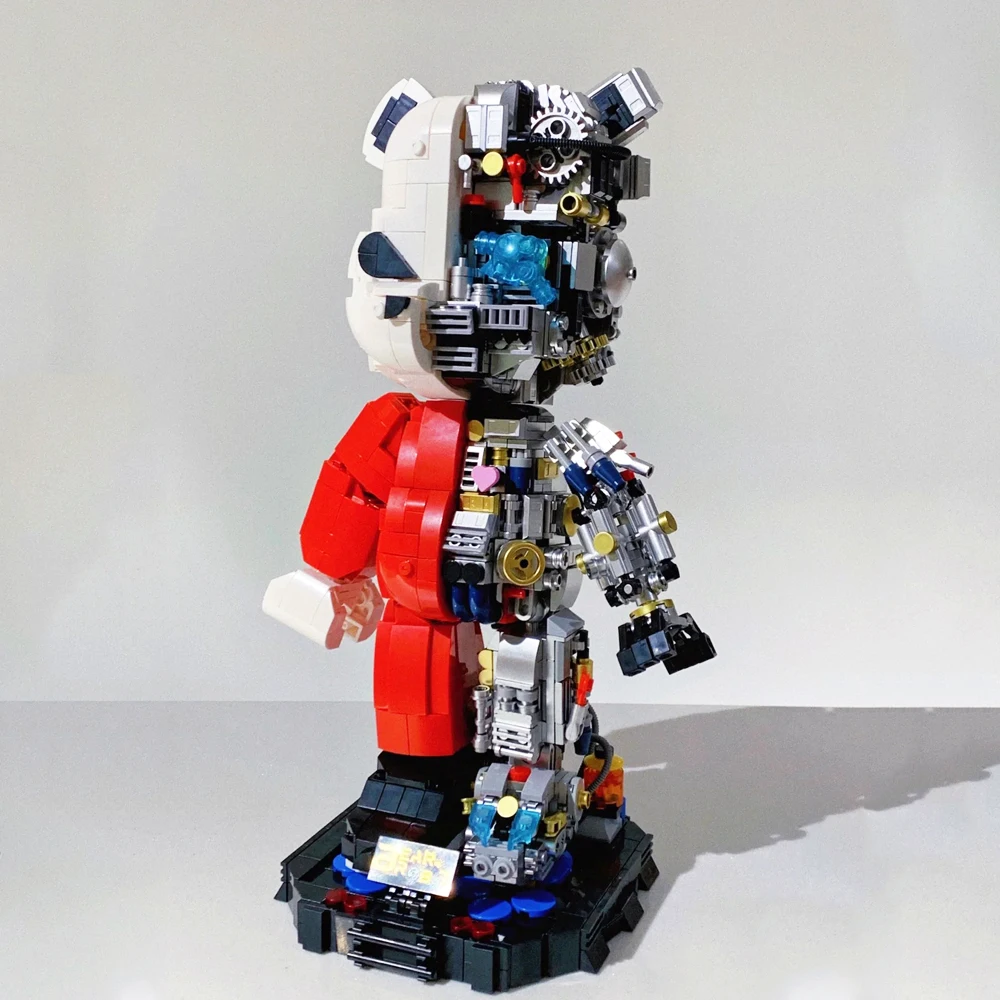 Новинка 188001 видимый механический медведь робот модного бренда 400% модель Moc