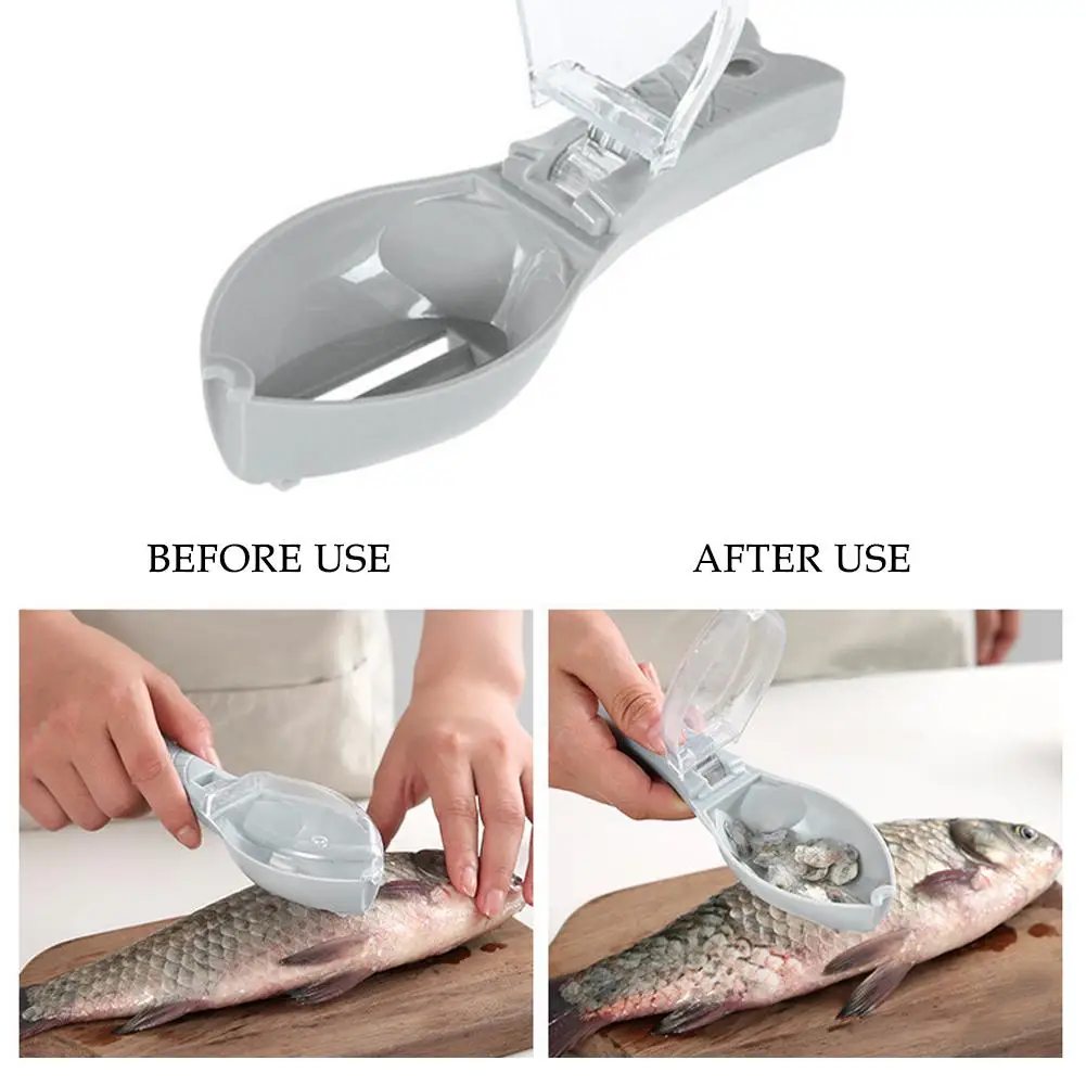 

Easily Remove Fish Scales Scraper Ergonomic Handle Fish Tool Dropshipping Design Sawtooth Kitchen Scales Remover With O2E7