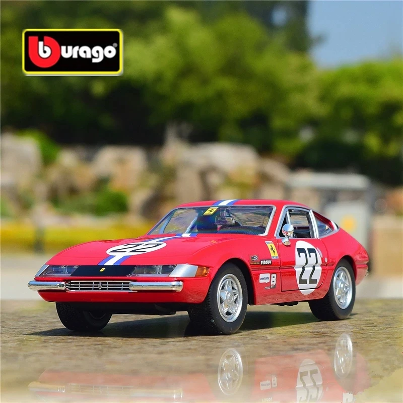 

Bburago 1:24 Ferrari 365 GTB4 Competizione 1a serie Alloy Sports Car Model Diecast Metal Toy Track Race Car Model Gifts Toys