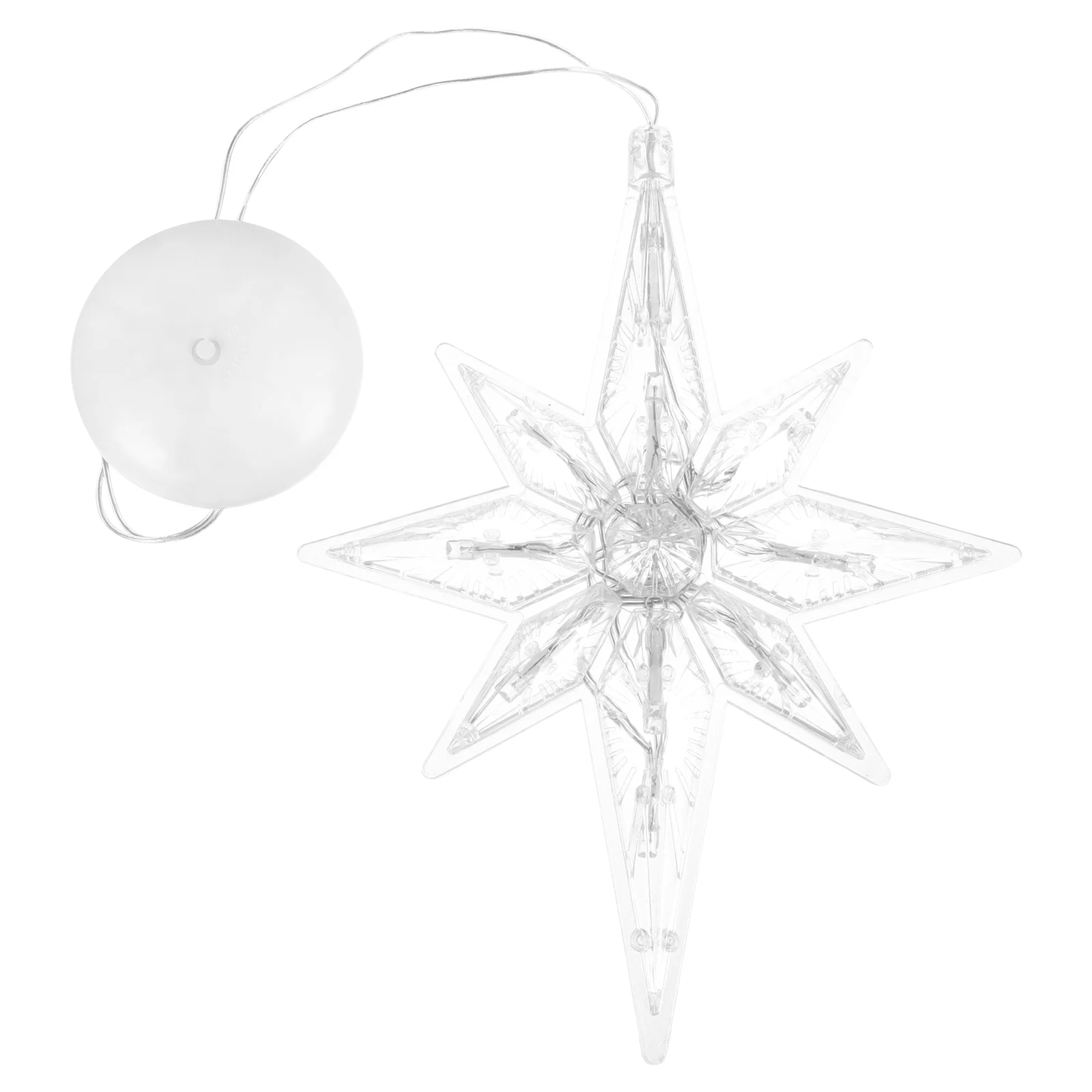 

Window Christmas Lights Led Lamp Light Hanging Star Suckeroperated String Curtain Suction Holiday Decorative Ceiling Snowmanwarm