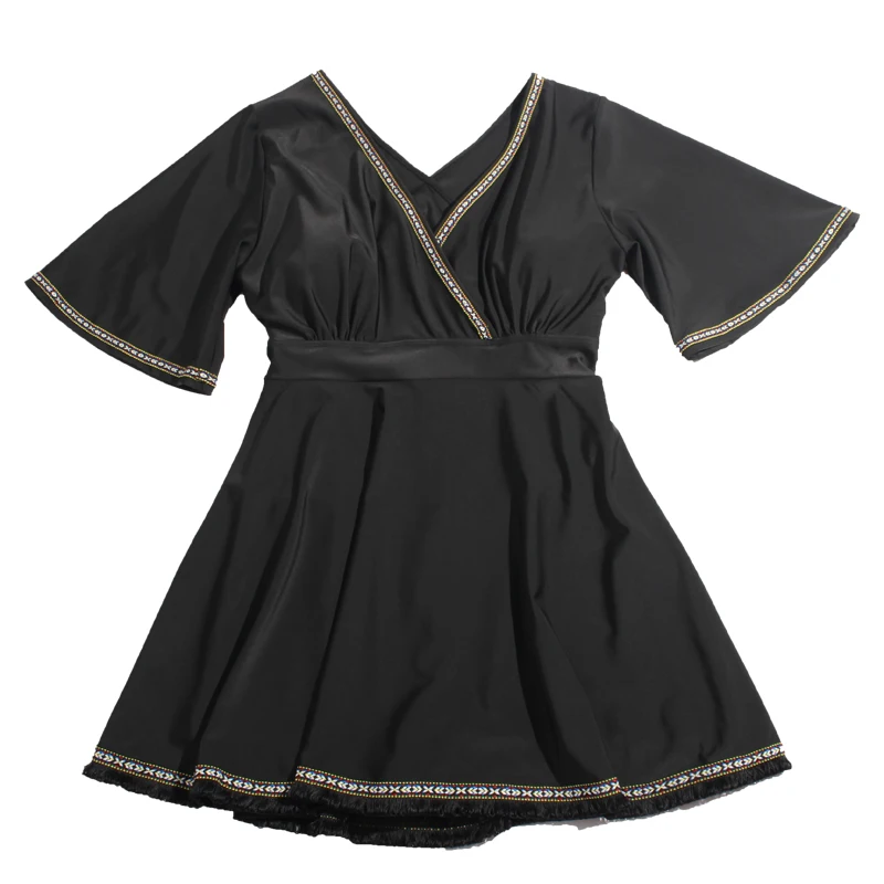 Женский слитный купальник-танкини корейские Купальники большого размера