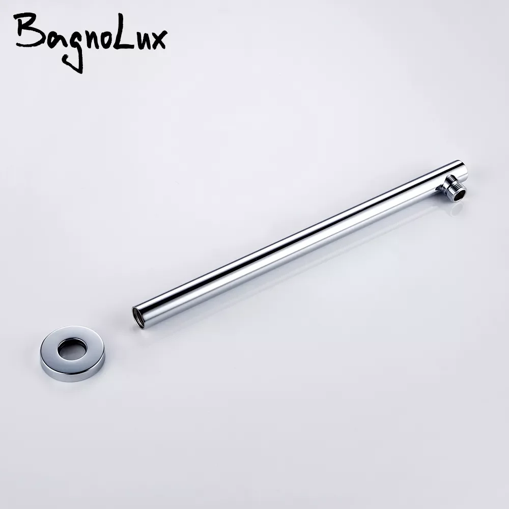 

Female Extension Brass Matte Black Square Wall Mounted Shower Arm Extension For Shower Head Or Rose Bathroom Accessories