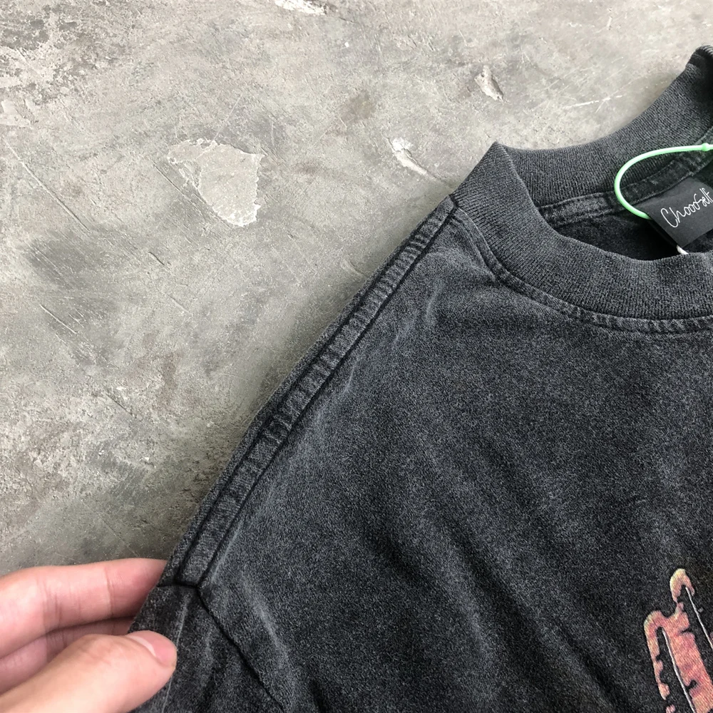 Винтажная хлопковая футболка с коротким рукавом и принтом лягушки