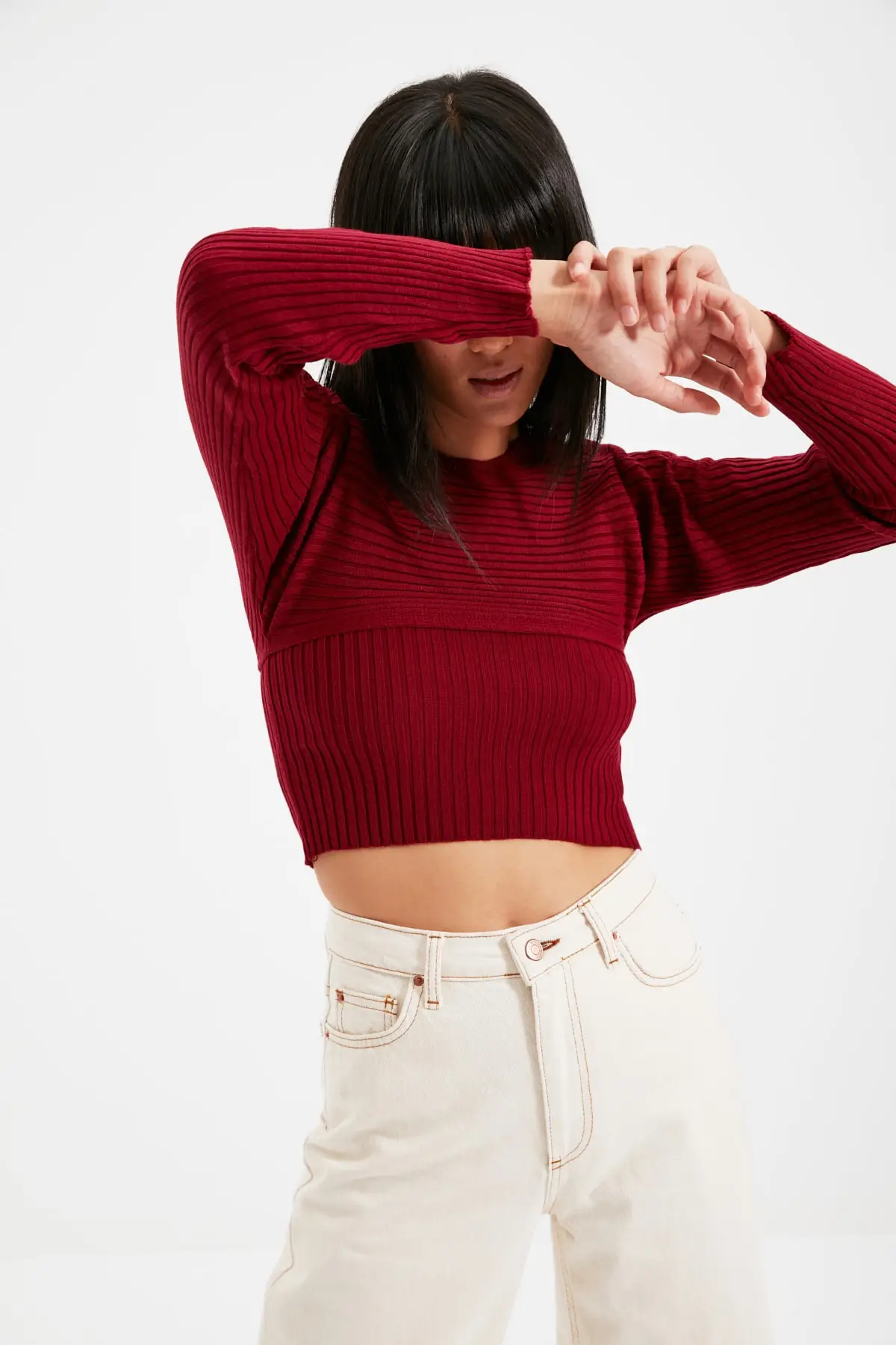 

Trendyol Crop Knitwear Blouse Sweater Suit TWOAW22KZ0773