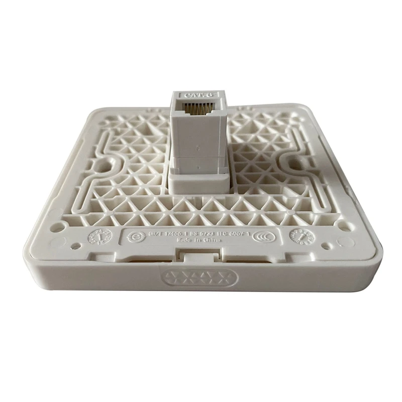 

86x86mm RJ45 Network Wall Plate With Female to Female CAT6 Internet Straight Plug Outlet Connector Lan Socket Wall Plug Dropship