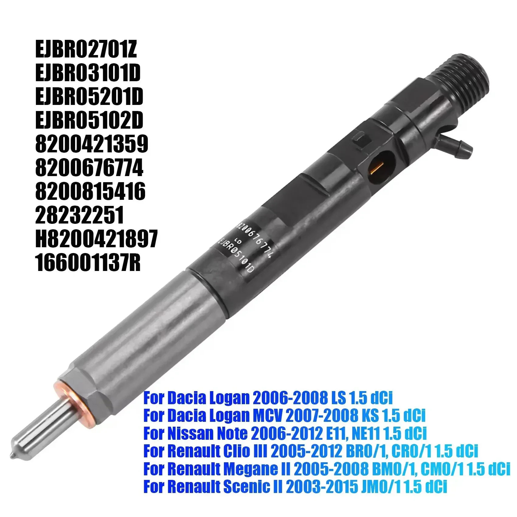 

H 8200421897 Новая форсунка дизельного топлива для Renault Clio Nissan Dacia Suzuki 1.5DCI K9K EJBR05101D/EJBR05102D/EJBR03101D
