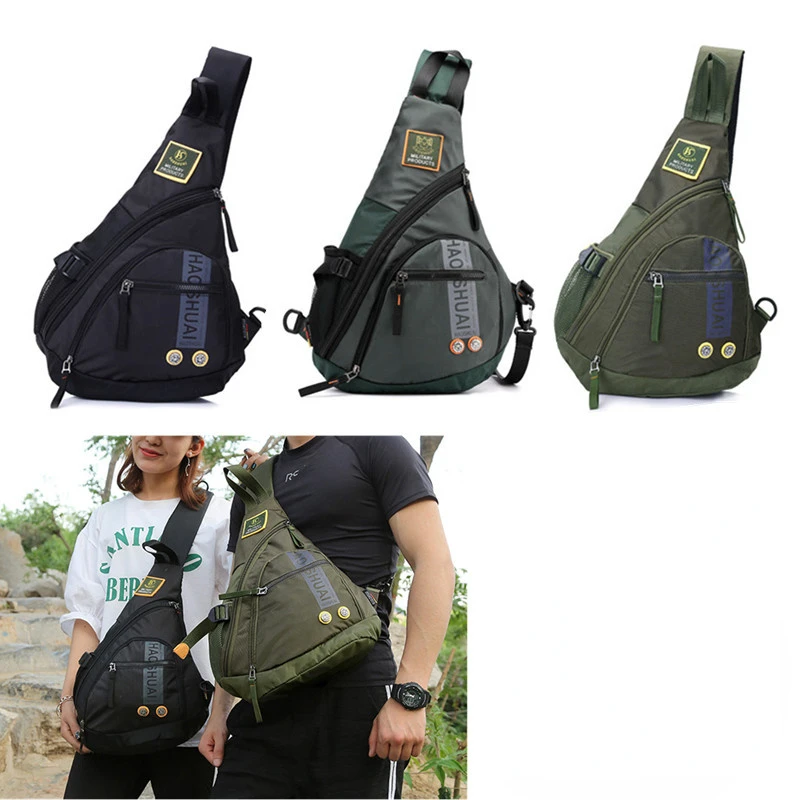 

Нейлоновая сумка на одно плечо для мужчин и женщин, Модный нагрудной мессенджер в стиле милитари, водонепроницаемый саквояж кросс-боди с карманами для путешествий