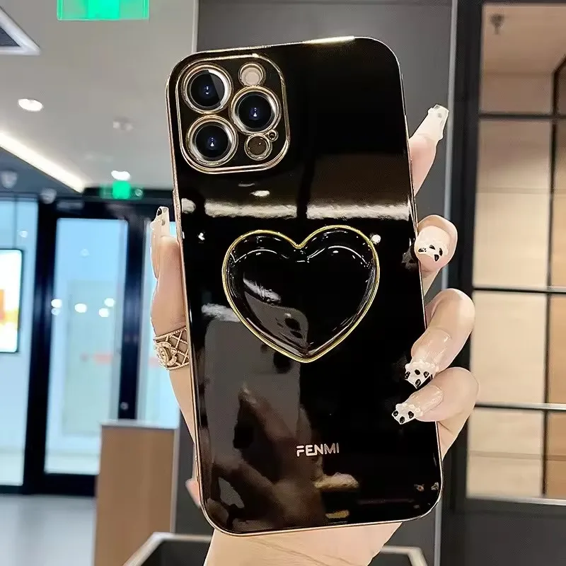 Фото Чехол-держатель в форме сердца для Xiaomi Redmi 14C 13C 12C 10C 9C A3 A2 A1 Plus Note 8 9 10 11 12 13 14 Pro Plus 5G Soft Cover №4