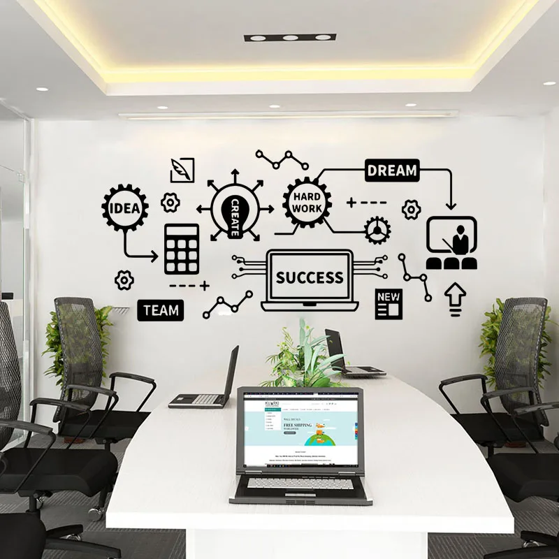 

Large Office Teamwork Success Hard Work Wall Sticker Vinyl Decal Dream Team Inspirational Quote Geek Decor Mural