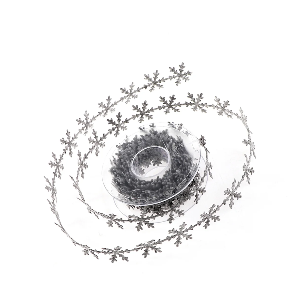 

Ribbon Snowflake Trim Christmas Lace Sewing Decorative Craft Tree Trimmings Fabric Wrapping Wired Decoration Flower Gift