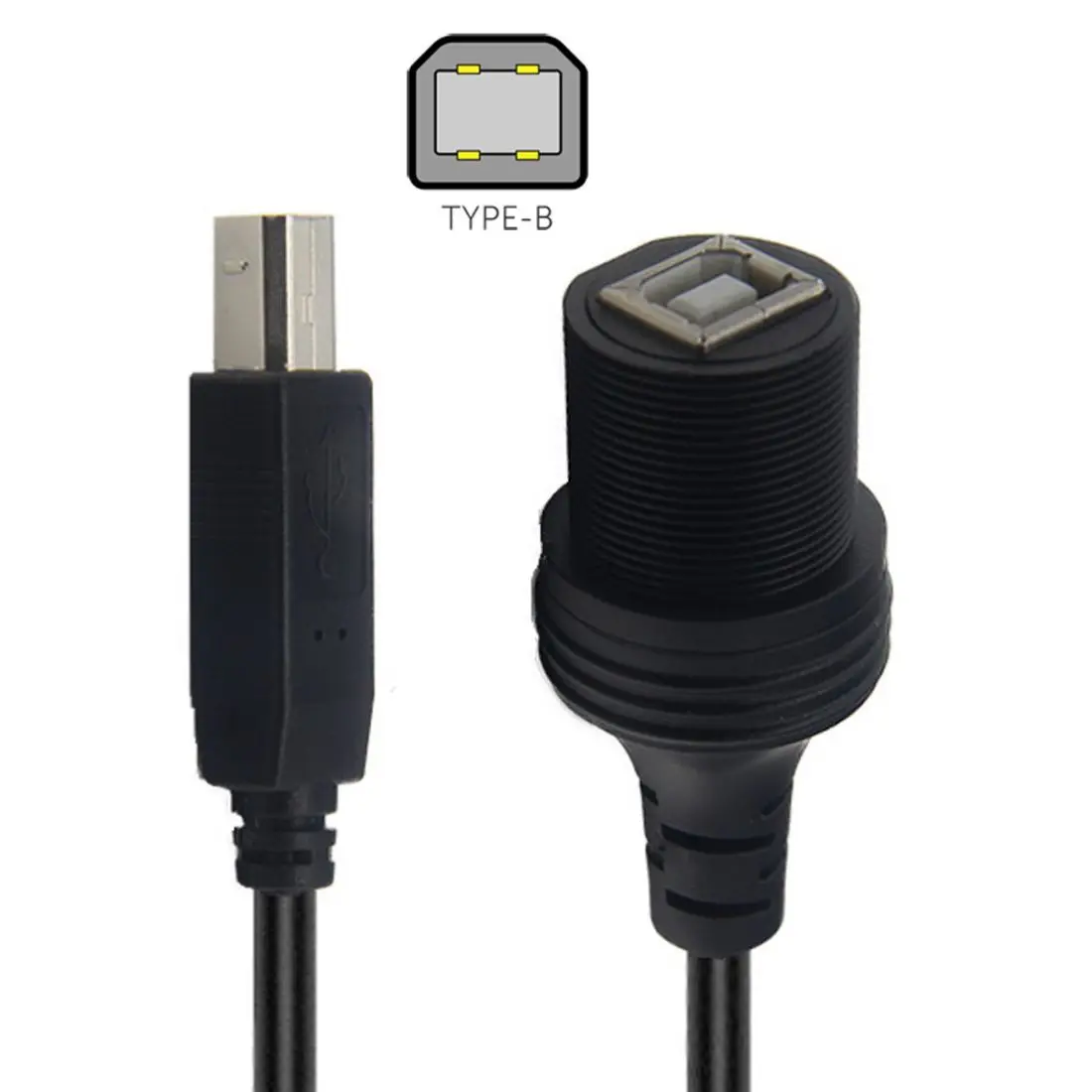 

Jimier USB Printer Scanner Waterproof Cable,USB 2.0 Type B Male to Female Extension Data Power Waterproof Dustproof Cable