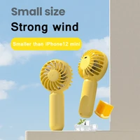 rabbit usb chargeable 1200mah battery portable handheld air cooler fan travel outdoor mini pocket electric fan 3 speed adjusted