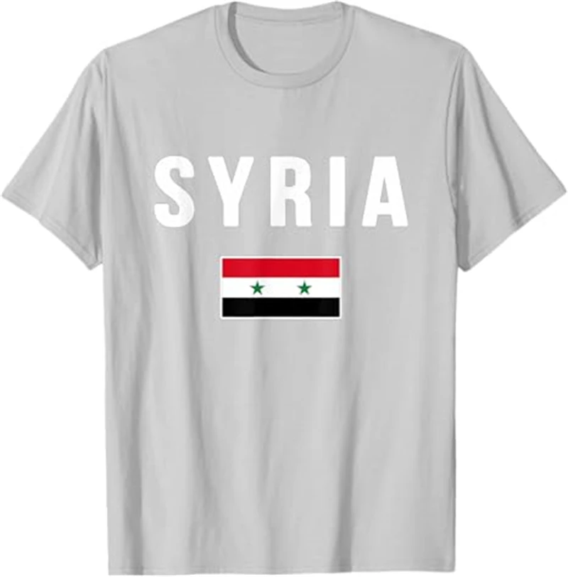 Простые футболки с рисунком флага Сирии модные летние футбольные унисекс 3D