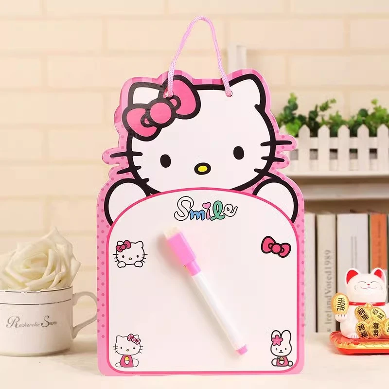 

Sanrio Kawaii Hello Kitty Whiteboard Anime Doraemon Children's Graffiti Erasable Small Blackboard Cute Student School Supplies