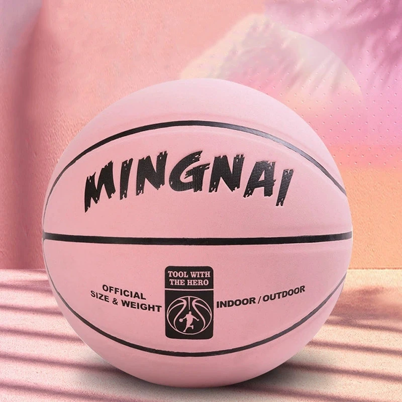 MingNai Wear-resistant Flip Soft Leather Basketball Indoor Outdoor  Basketball Ball Size 6/7 For Girls