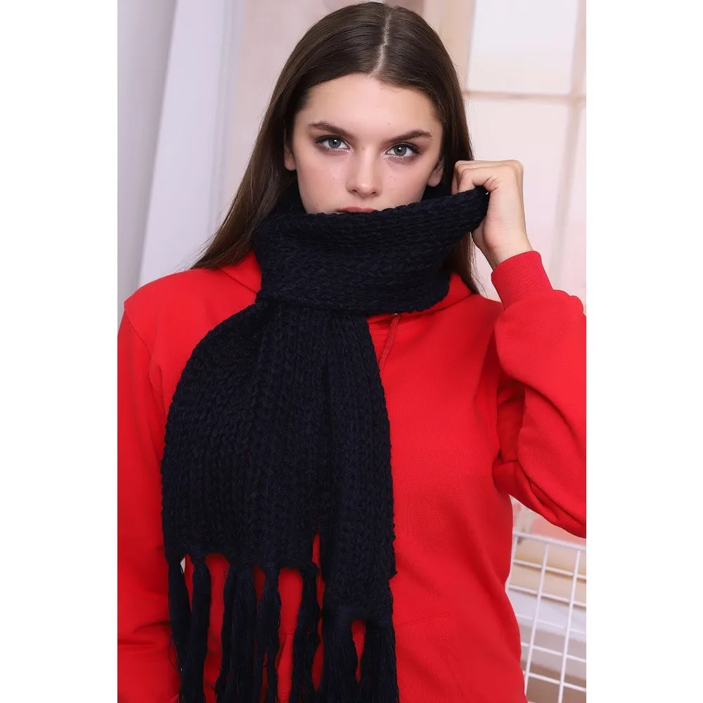 

Dorlie Navy Blue Tassel Detail Weft