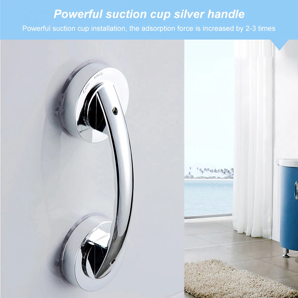 

Safety Wall Handrail Glass Door Handle Buckle Suction Cup ABS Plastic Bathroom Drawer Grip