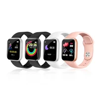 5pcs smartwatch d20 men women smart watch y68 fitness tracker sports heart rate monitor bluetooth wristwatch for ios android