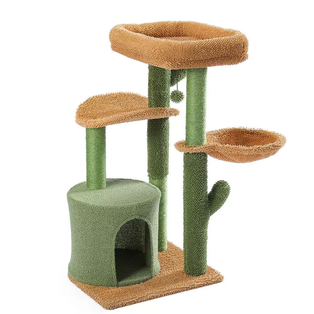 

Домик для кошек с когтеточкой, милый домик для ролевых игр С КАКТУСОМ, Современная Когтеточка