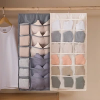 wall hanging storage bag wardrobe organizer double side underwear bra socks sorting bag bedroom hanging storage pouch