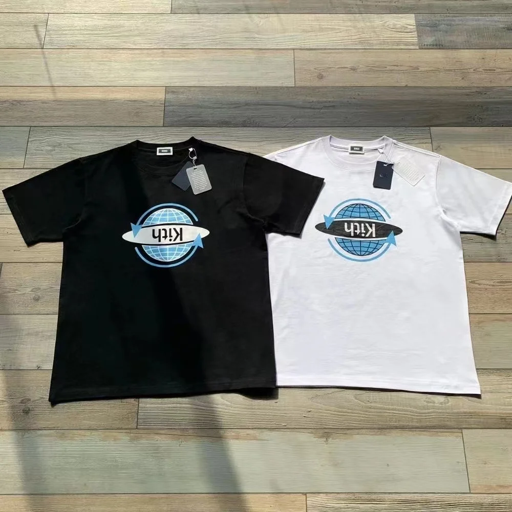 

This is The Stone Store2023ss' Latest KITH Reverse Earth Pattern Printed Logo Summer Pure Cotton Couple Matching Fashion T-Shirt