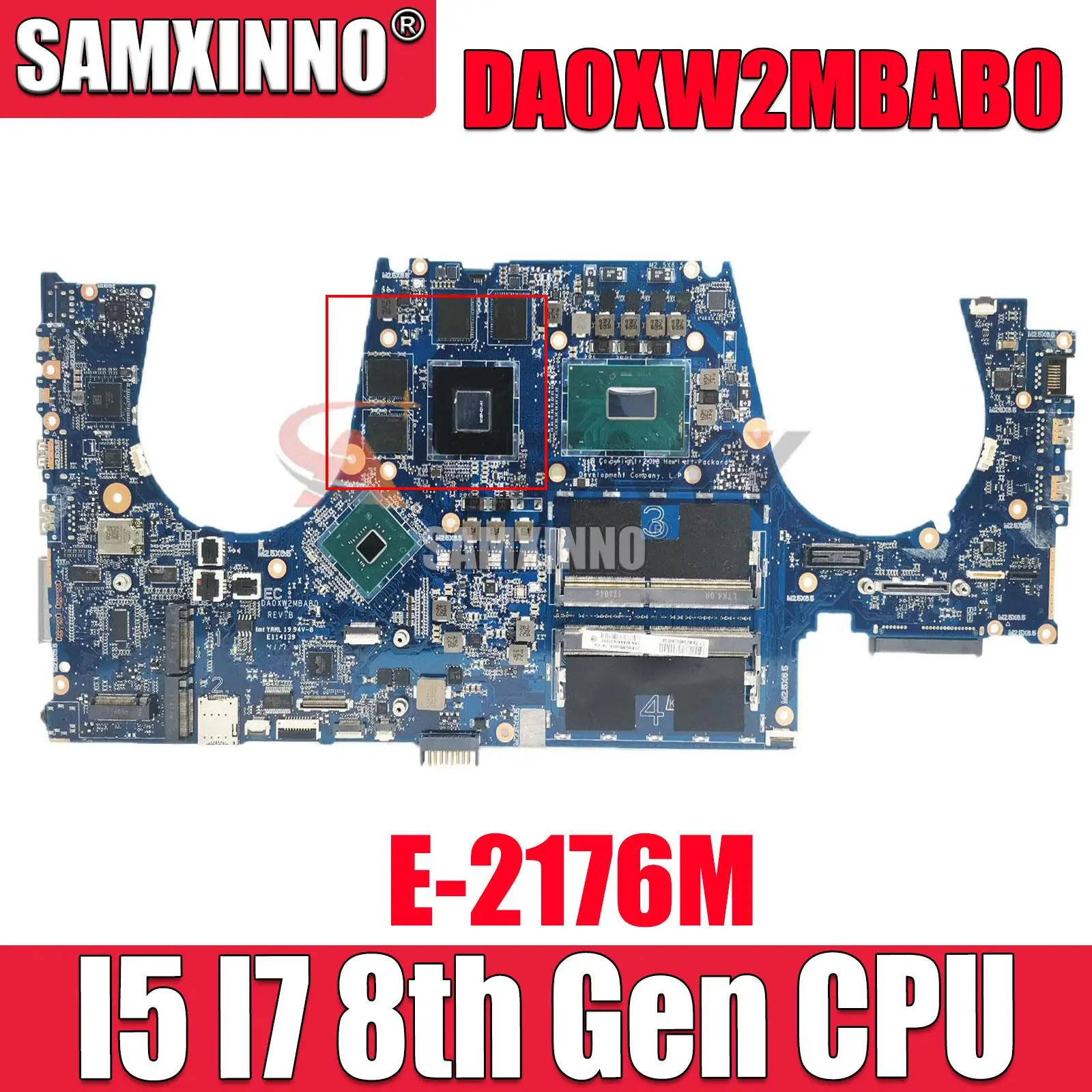 

For HP ZBOOK 15 G5 Motherboard Mainboard DA0XW2MBAB0 DAXW2CMBAF0 motherboard I5 I7 8th Gen E-2176M CPU with GPU