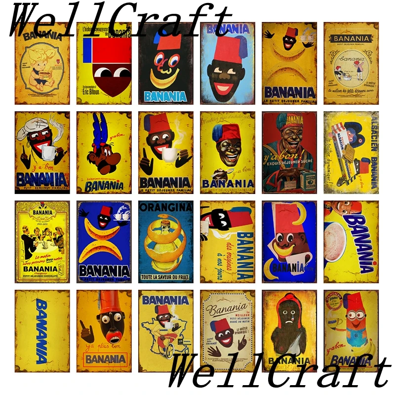 

[ WellCraft ] Metal Poster Tin sign Vintage Cartoon Wall Plaque Custom Decor WX-40-1
