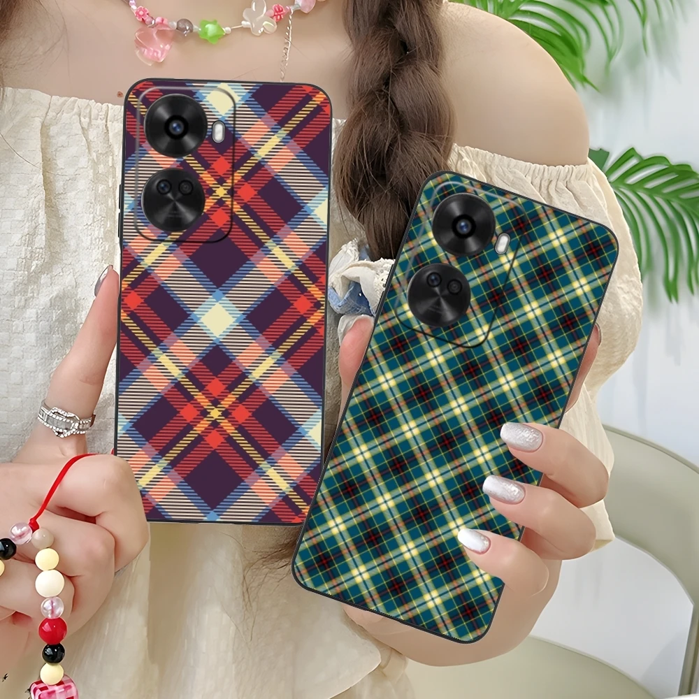 Чехол для мобильного телефона с решетчатой текстурой сетки Huawei Nova 12 11 10 9 8 7 Pro SE 5G