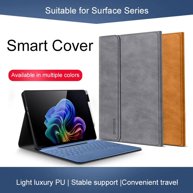 Кожаный чехол с принтом оленя для Surface Go/GO2/GO3/Pro4/Pro7/Pro8/PRO9 можно установить плоской