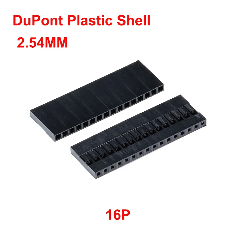 

100 шт. 16-контактный Однорядный пластиковый корпус Dupont 2,54 мм Dupont, соединитель для корпуса Dupont, штырьковый разъем Dupont Connect