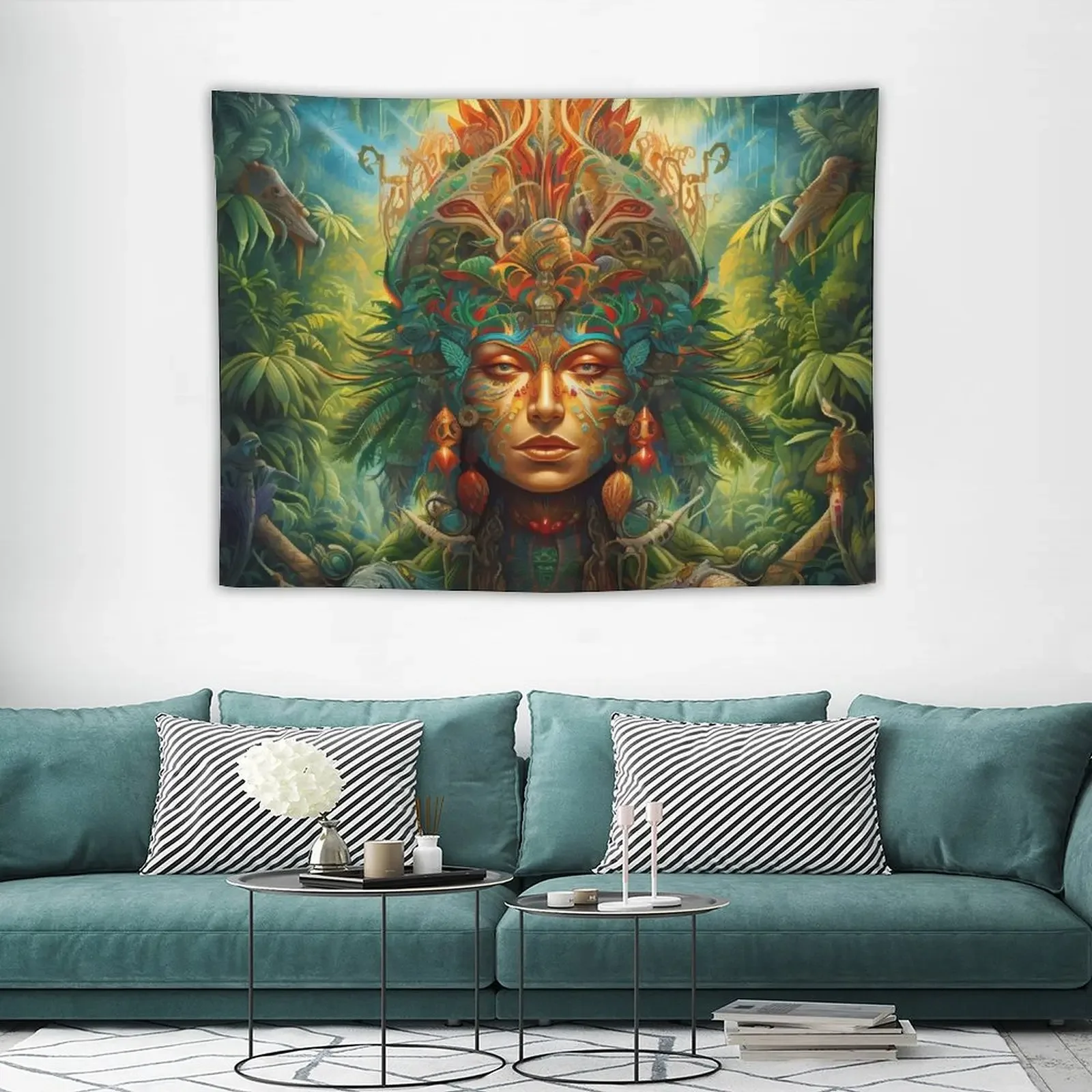 Настенный гобелен с изображением священной аяуаски настенное украшение для