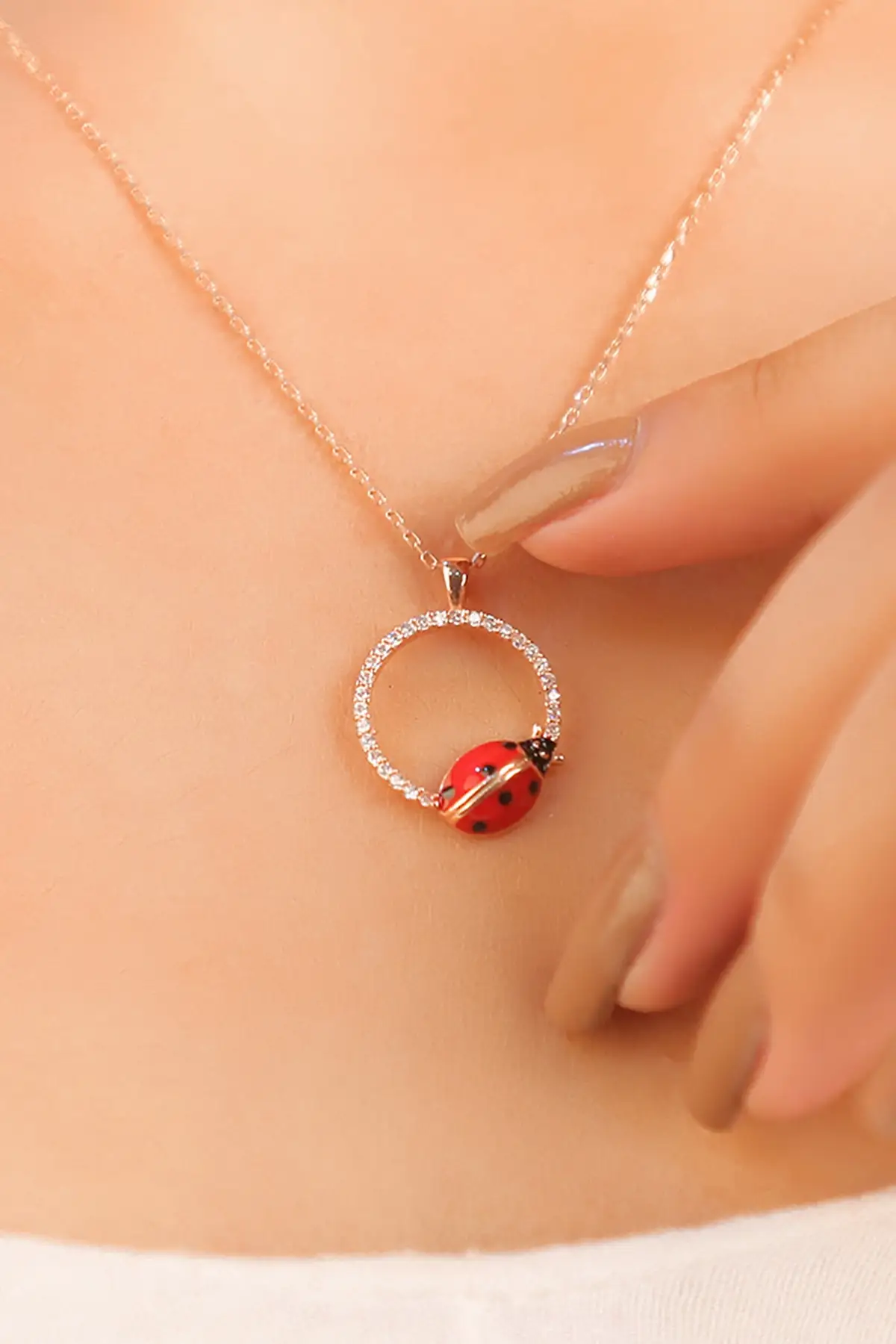 

Women ladybug ring silver necklace jewelry & jewelry accessory