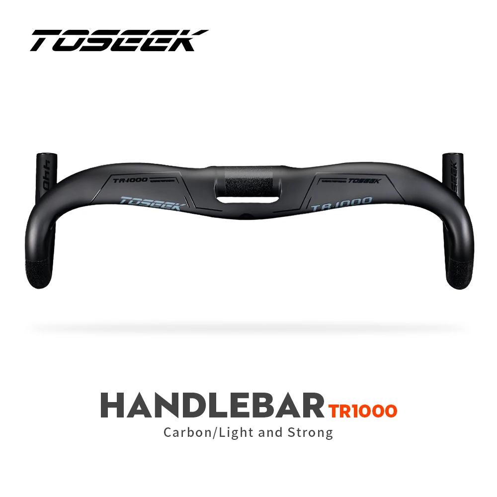 

TOSEEK руль TR-1000 углеродный Руль матовый черный дорожный руль для велосипеда внутренняя проводка 400/420/440 мм зажим диаметр 31, 8 мм