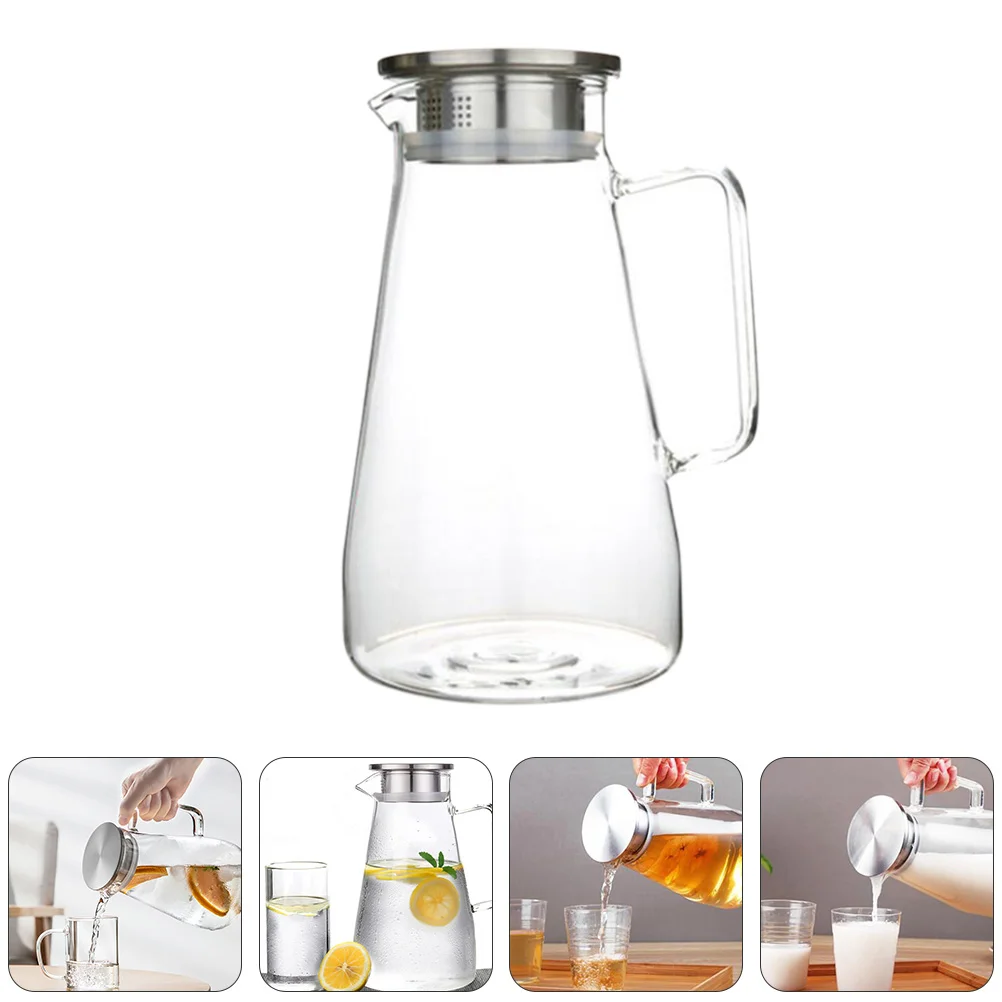 

1500ML Transparent Pitcher Glass Large Capacity Cold Water Kettle for Home