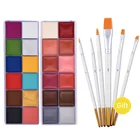 24 цвета, краска для тела, искусство для рисования, масло, безопасная детская вспышка, тату, макияж, татуировка, искусство, Хэллоуин, маскарадное платье, красивая палитра