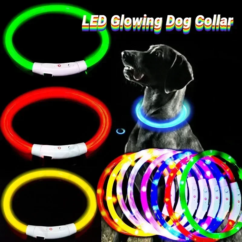

Puppy Collar Products LED Luminous Light Glowing Night Harnessfor Anti-lost Collar Dog Flashing Rechargea Pet Dog