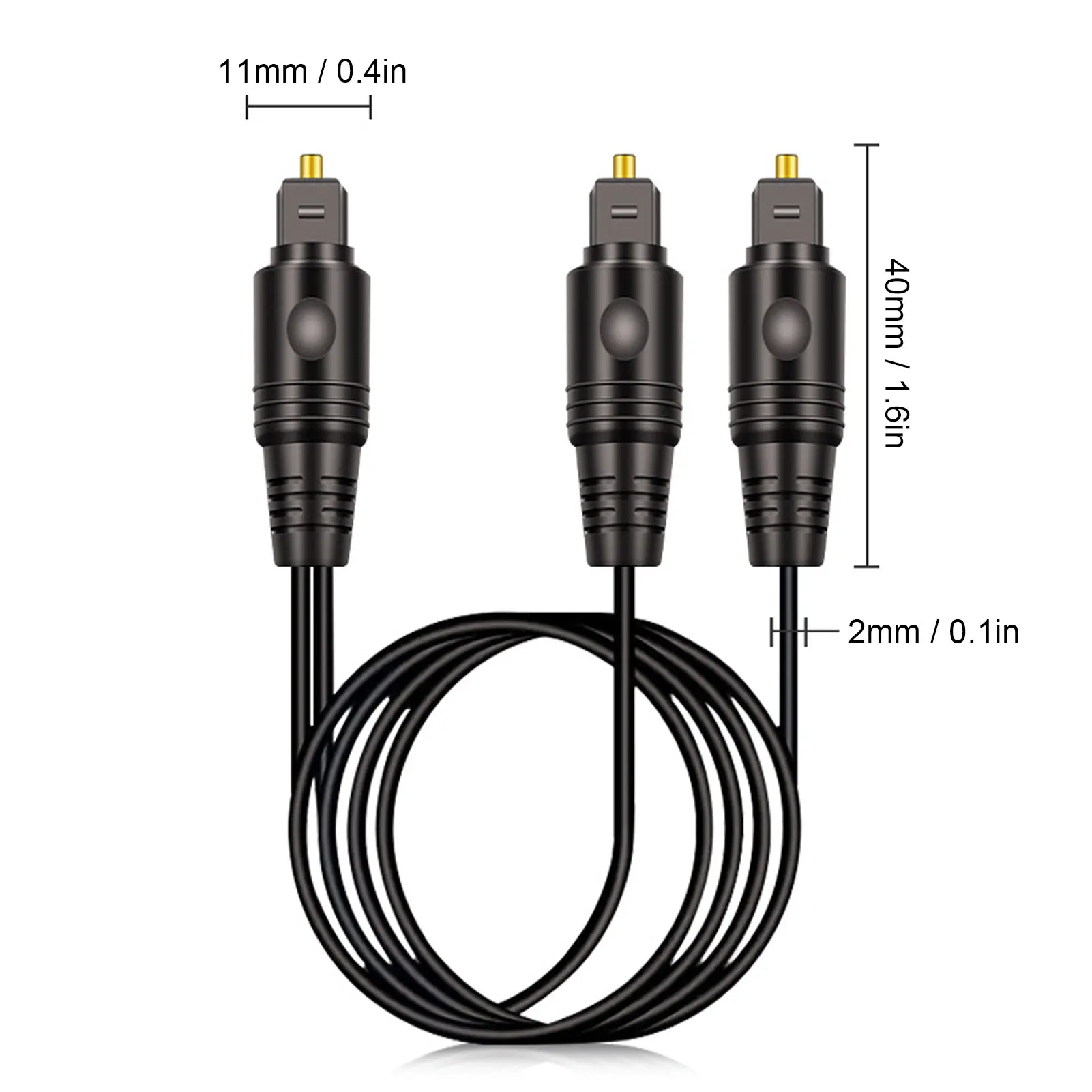 Фото Оптический цифровой сплиттер 1x2 SPDIF для кабеля Toslink, оптоволоконный аудиокабель-сплиттер для домашнего кинотеатра, HDTV, колонок №4