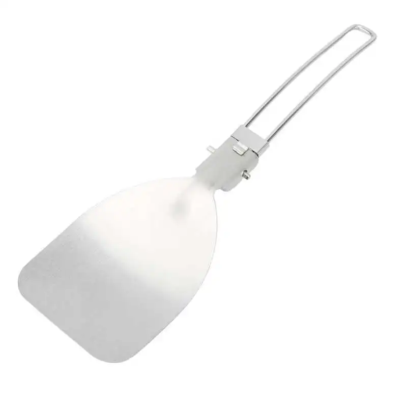 

Outdoor Camping Cooking Spoon Stainless Steel Prevent Scalding Folding Kitchen Rice Spoon for Outdoor Picnics Camping