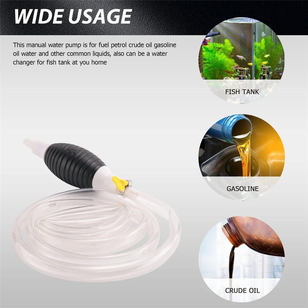 2 м ручной сифонный насос с высоким расходом портативный автомобильный для
