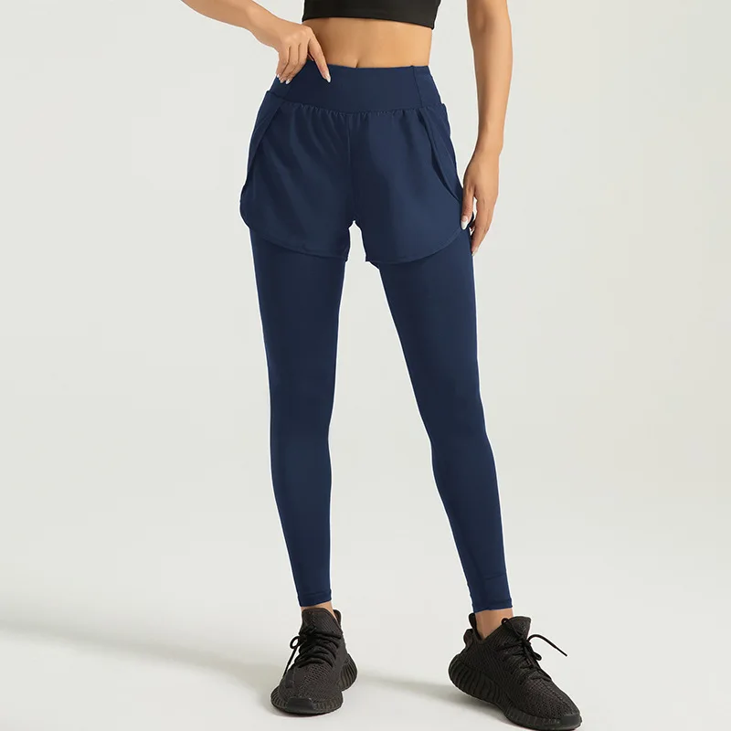 Брюки для йоги в тренажерном зале быстросохнущие искусственные брюки из двух