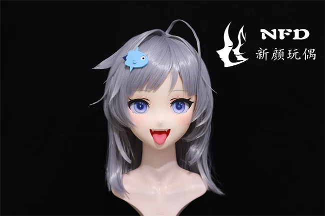 

(USS Seattle) Full head super sweet female resin crossdressing BJD Doll kig cosplay kigurumi mask