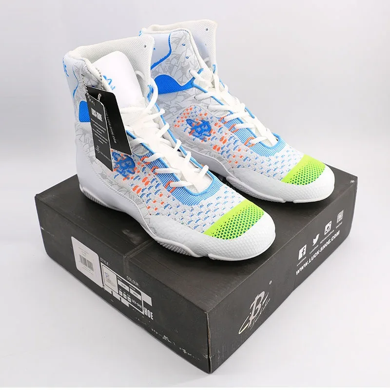 

Боксерская обувь для мужчин и женщин, профессиональные дышащие боксерские туфли с высоким верхом, нескользящая обувь для спортзала