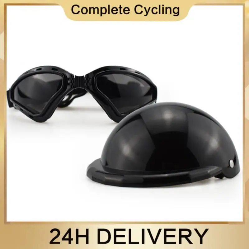 Outdoor Pet Helmet New Motorcycle Helmet With Sunglasses Pet
