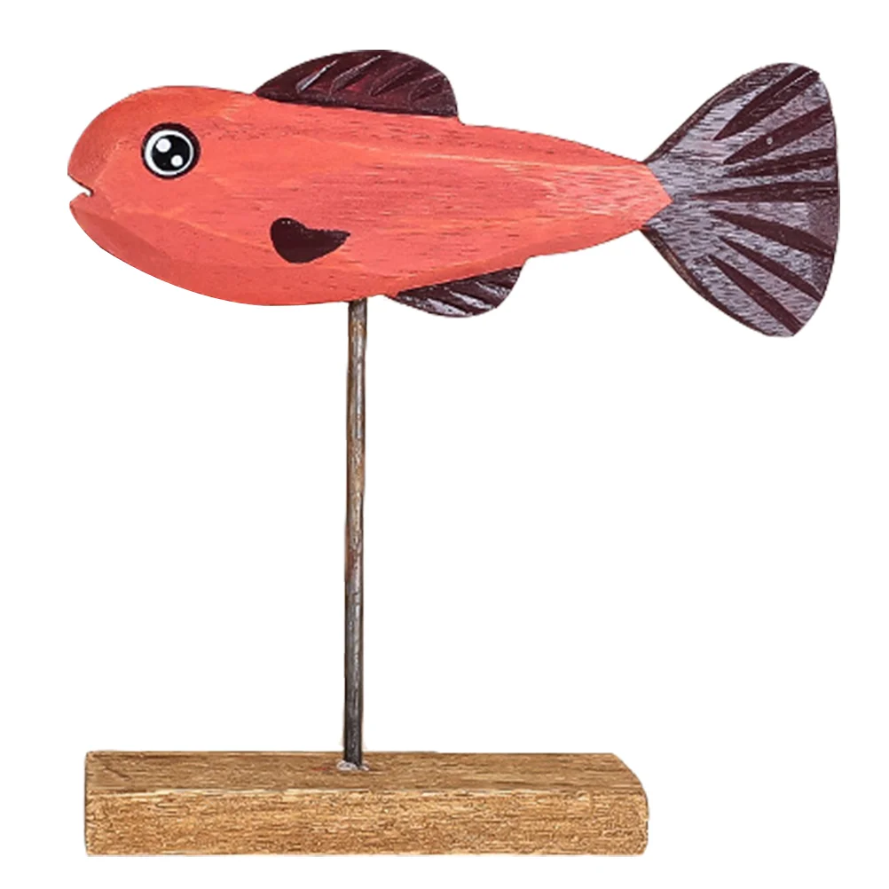 Декор в виде морской рыбы винтажный декор скульптуры домашний деревянная
