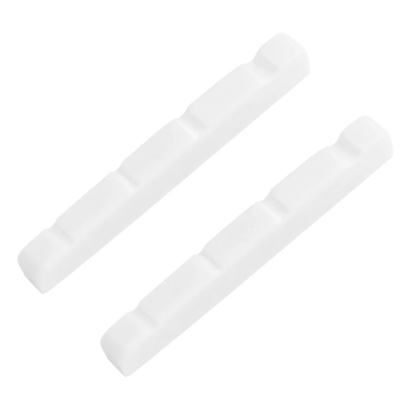 

2X Pre-slotted Flat Bottom Bone Bass Nut for 4 String Fender PB JB Precision Bass Jazz Bass, 38x3.5x5/4.5mm