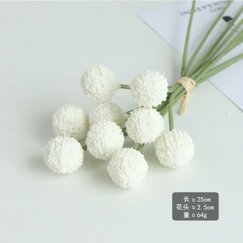 Искусственные золотые шарики для декора Одуванчик