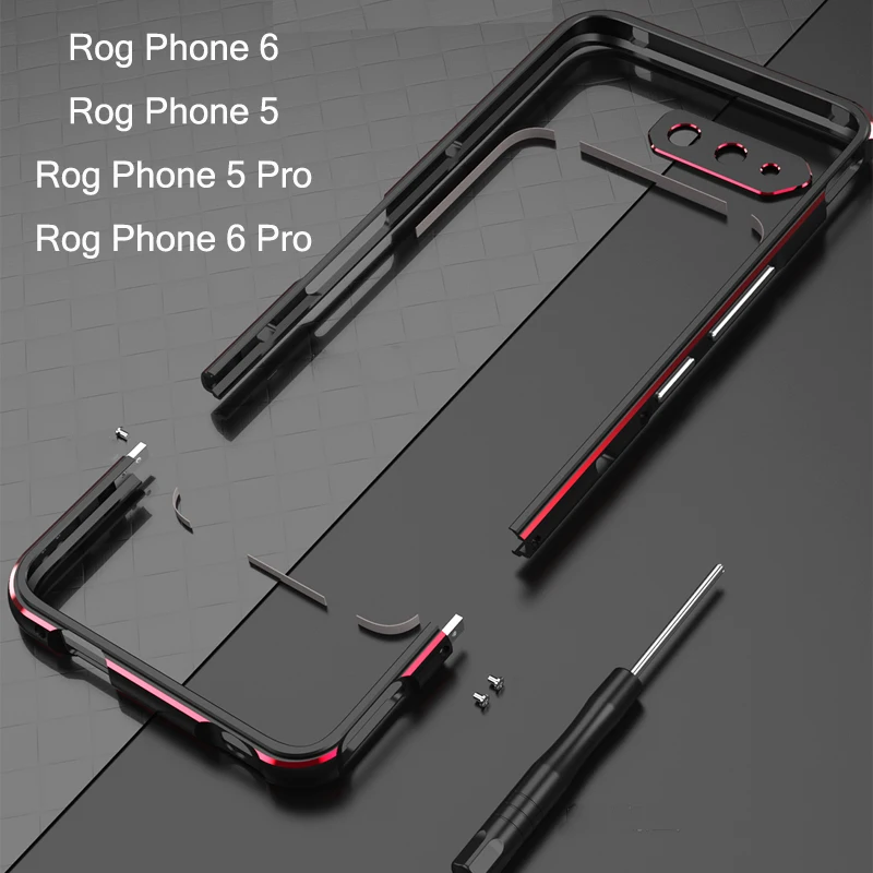 

Hot! Matching Colors Aluminum Metal Bumper Case For ASUS ROG Phone 6 5 Pro ROG 6 ROG6 Cover CASE Carmera+Frame Protector